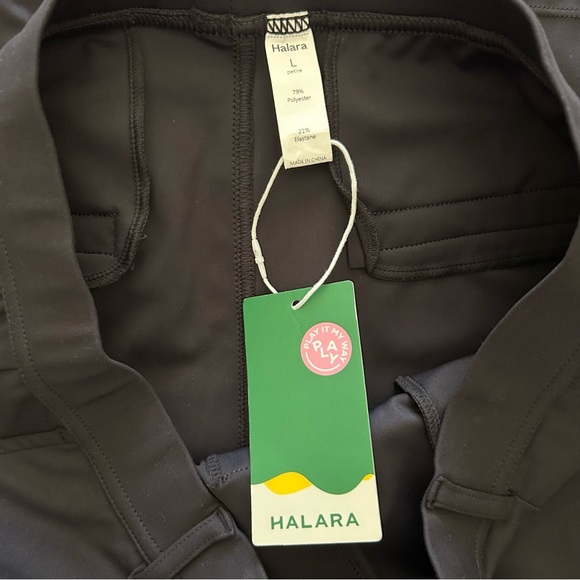 NWT, Halara Women’s High Waisted Pleated Pull-On Wide Leg Pants in Black, Large - Picture 2 of 10